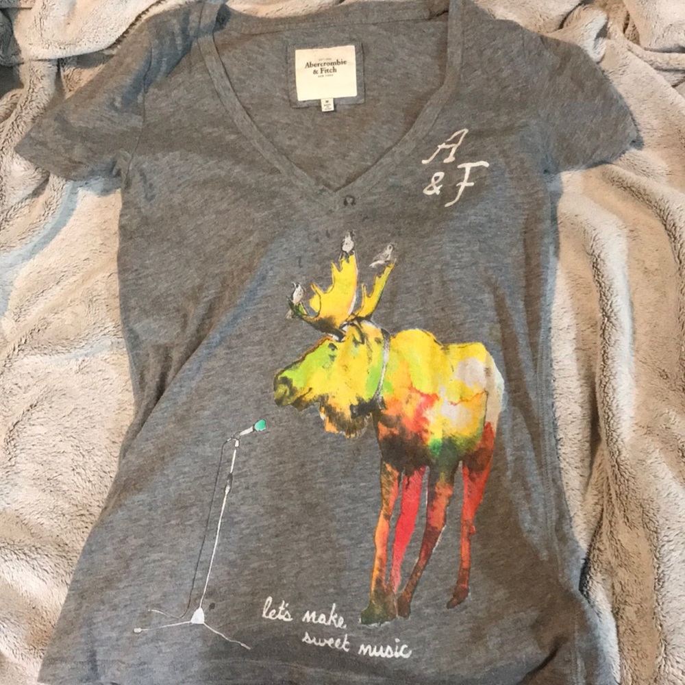 Abercrombie & Fitch graphic v neck